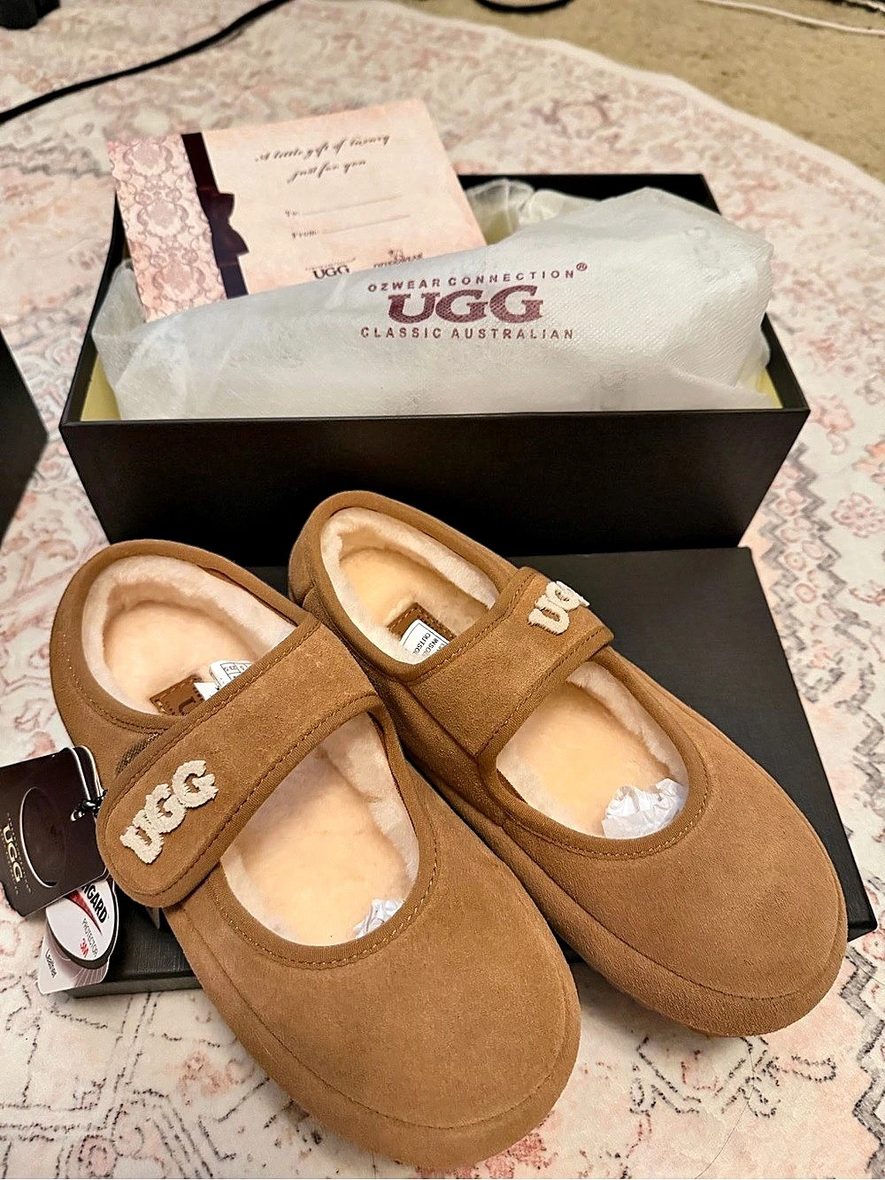 UGG Mary Jane EM Logo Leather Mary Jane NWT